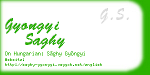 gyongyi saghy business card