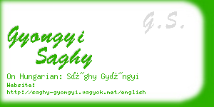 gyongyi saghy business card
